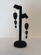 3 Drop Earrings in Pear drop