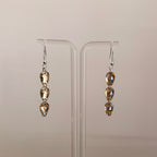 3 Drop Earrings in Pear drop