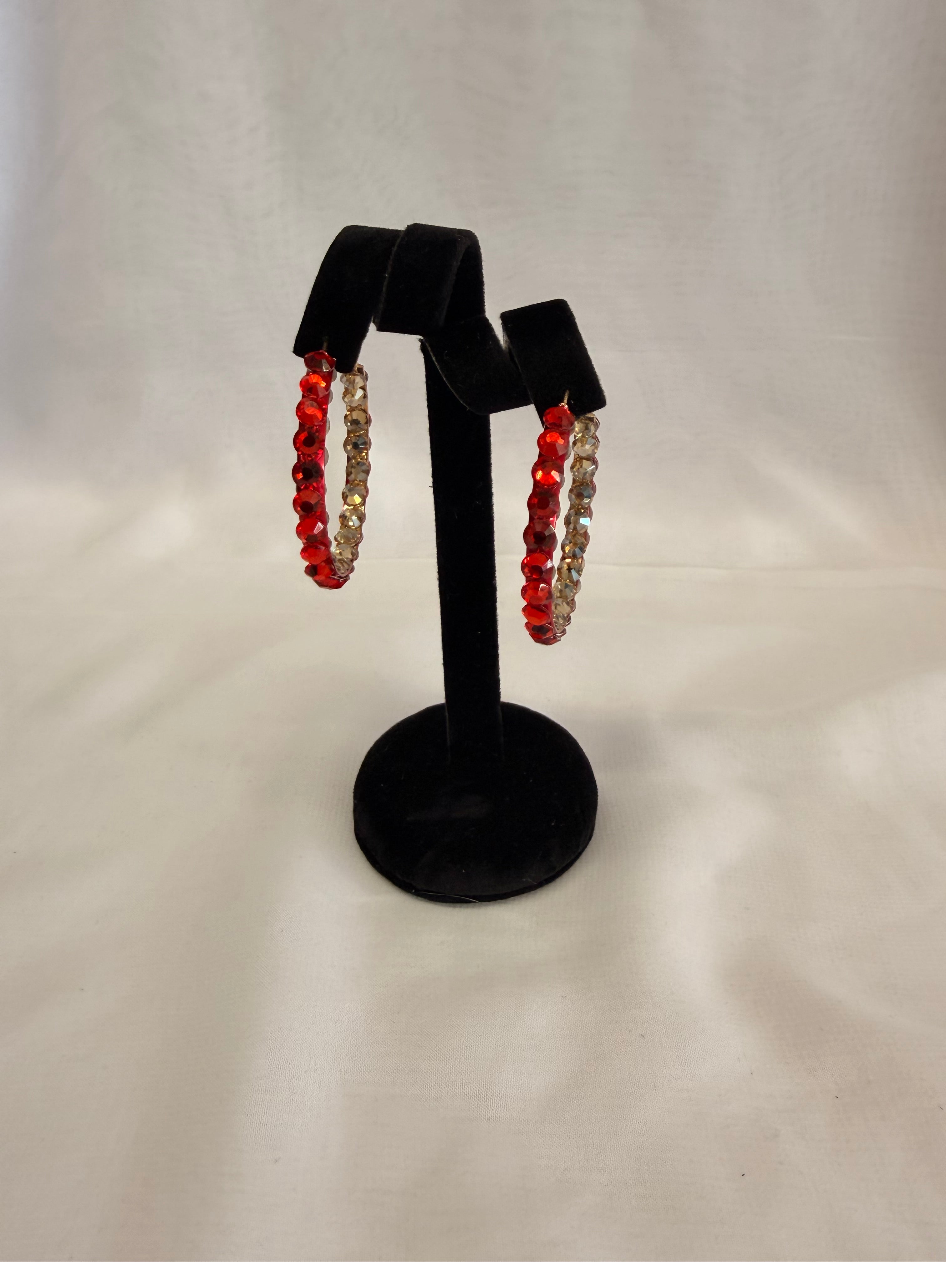 Skinny "Glitz" Hoop Earrings