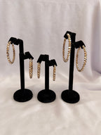 Skinny "Glitz" Hoop Earrings