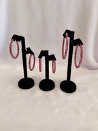 Skinny "Glitz" Hoop Earrings