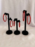 Skinny "Glitz" Hoop Earrings