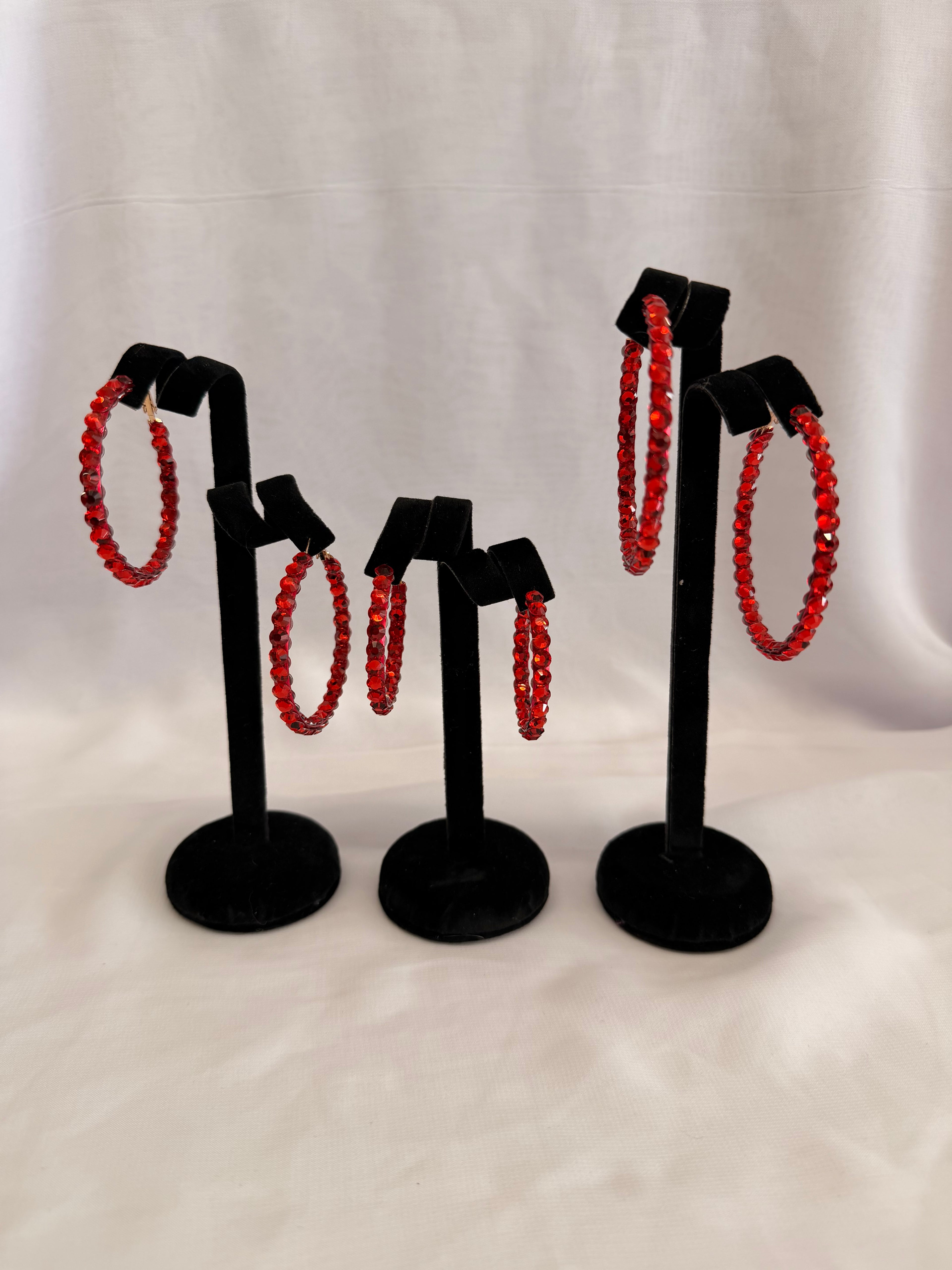 Skinny "Glitz" Hoop Earrings