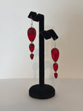 3 Drop Earrings in Pear drop