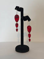 3 Drop Earrings in Pear drop