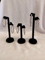 Skinny "Glitz" Hoop Earrings