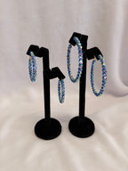 Skinny "Glitz" Hoop Earrings