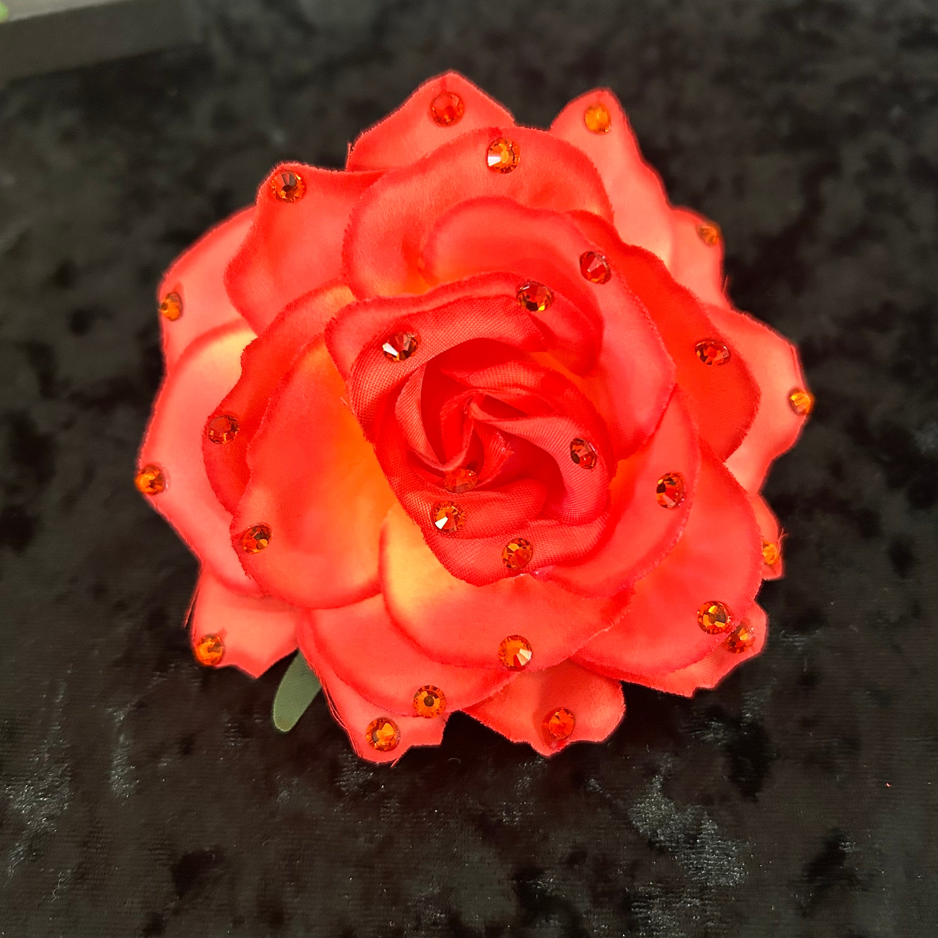 Luxury Crystal Stoned Hair Flower Clip