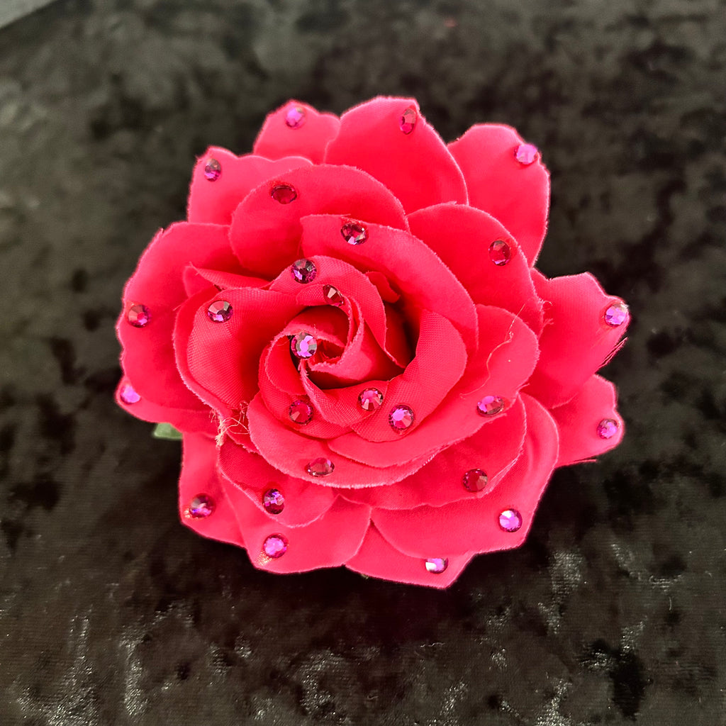 Luxury Crystal Stoned Hair Flower Clip