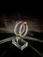 Skinny "Glitz" Hoop Earrings