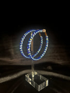 Skinny "Glitz" Hoop Earrings