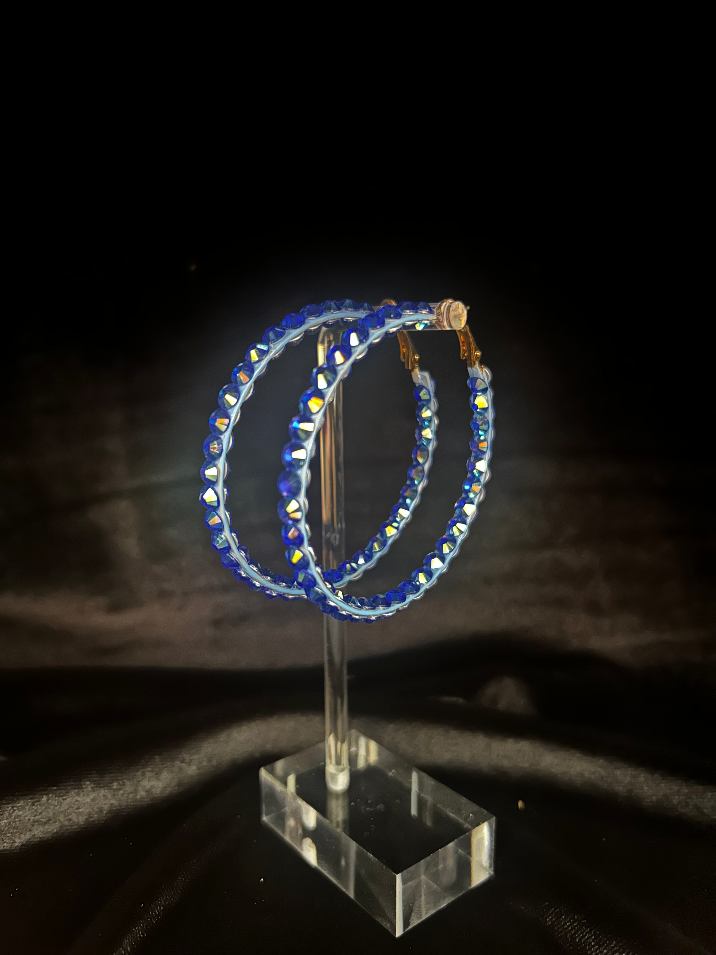 Skinny "Glitz" Hoop Earrings