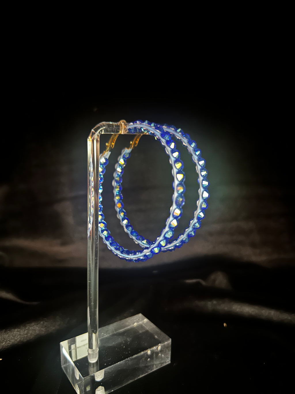 Skinny "Glitz" Hoop Earrings