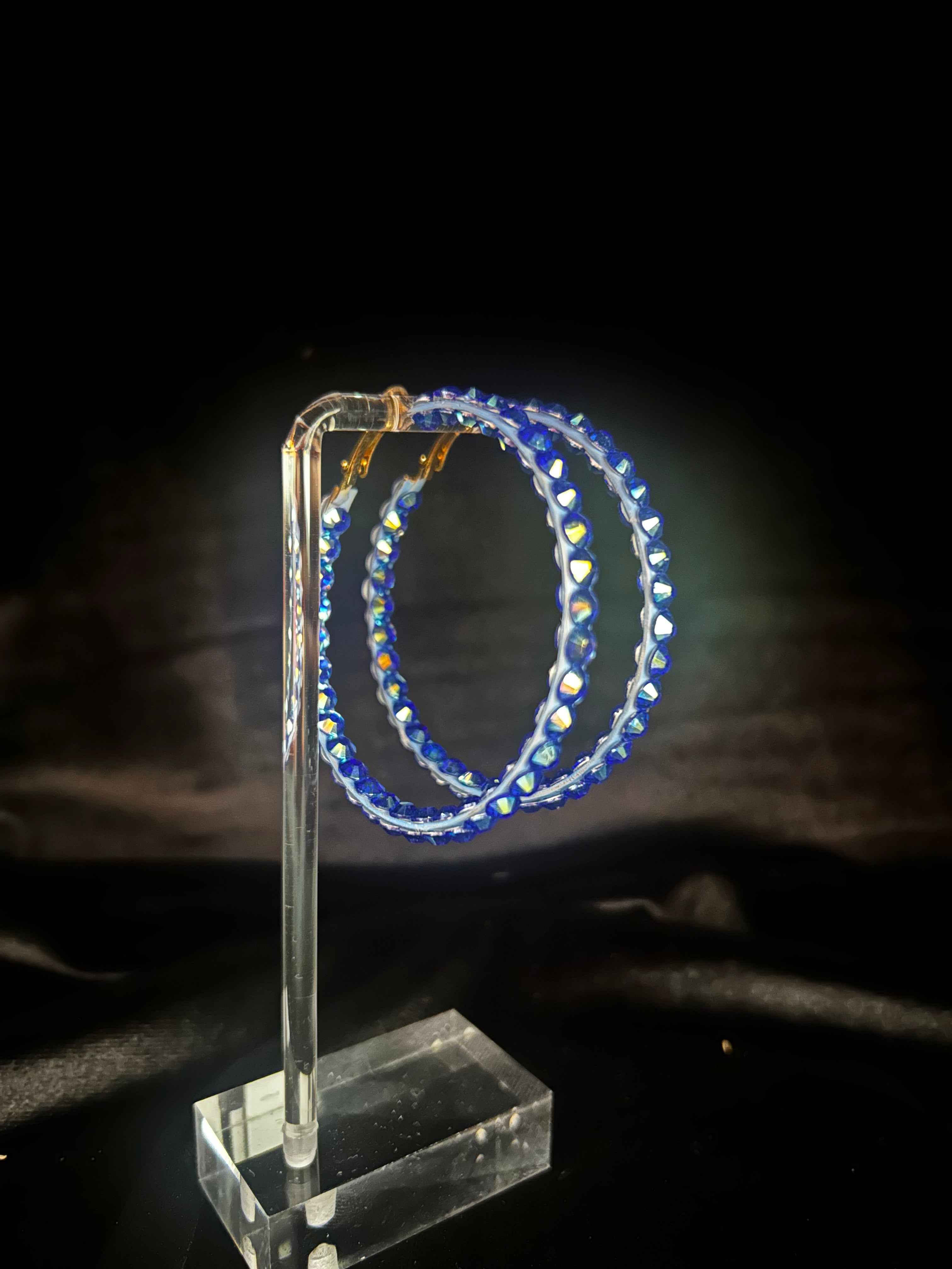 Skinny "Glitz" Hoop Earrings