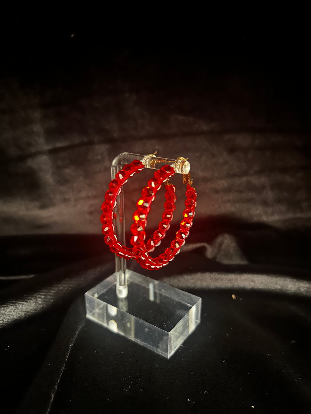 Skinny "Glitz" Hoop Earrings