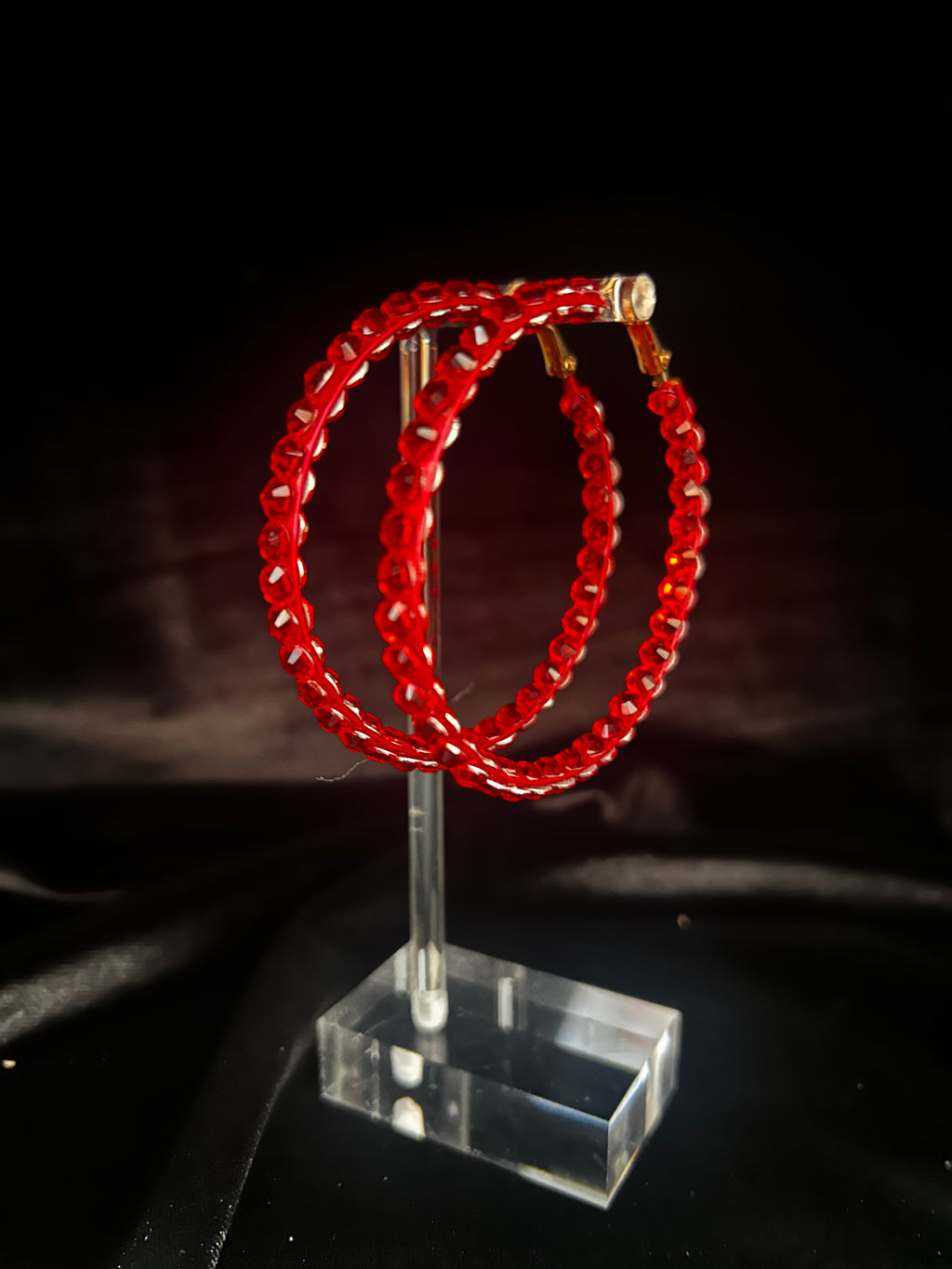 Skinny "Glitz" Hoop Earrings
