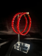 Skinny "Glitz" Hoop Earrings
