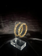 Skinny "Glitz" Hoop Earrings