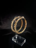Skinny "Glitz" Hoop Earrings