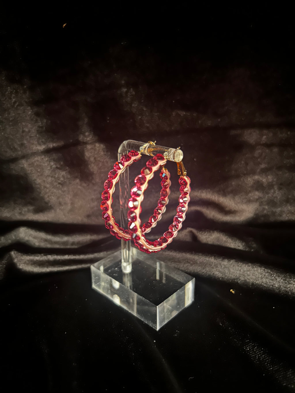 Skinny "Glitz" Hoop Earrings