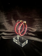 Skinny "Glitz" Hoop Earrings