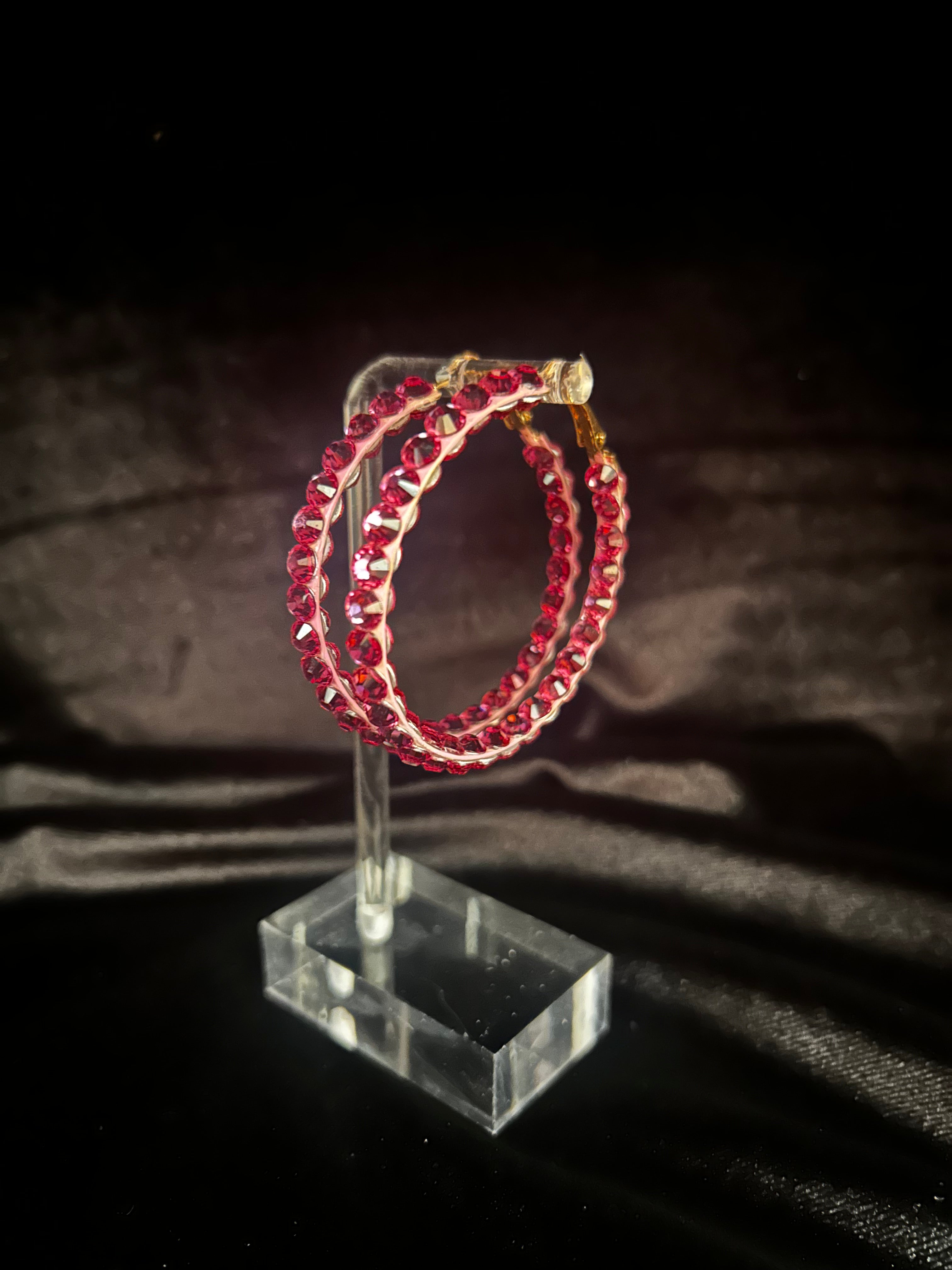 Skinny "Glitz" Hoop Earrings