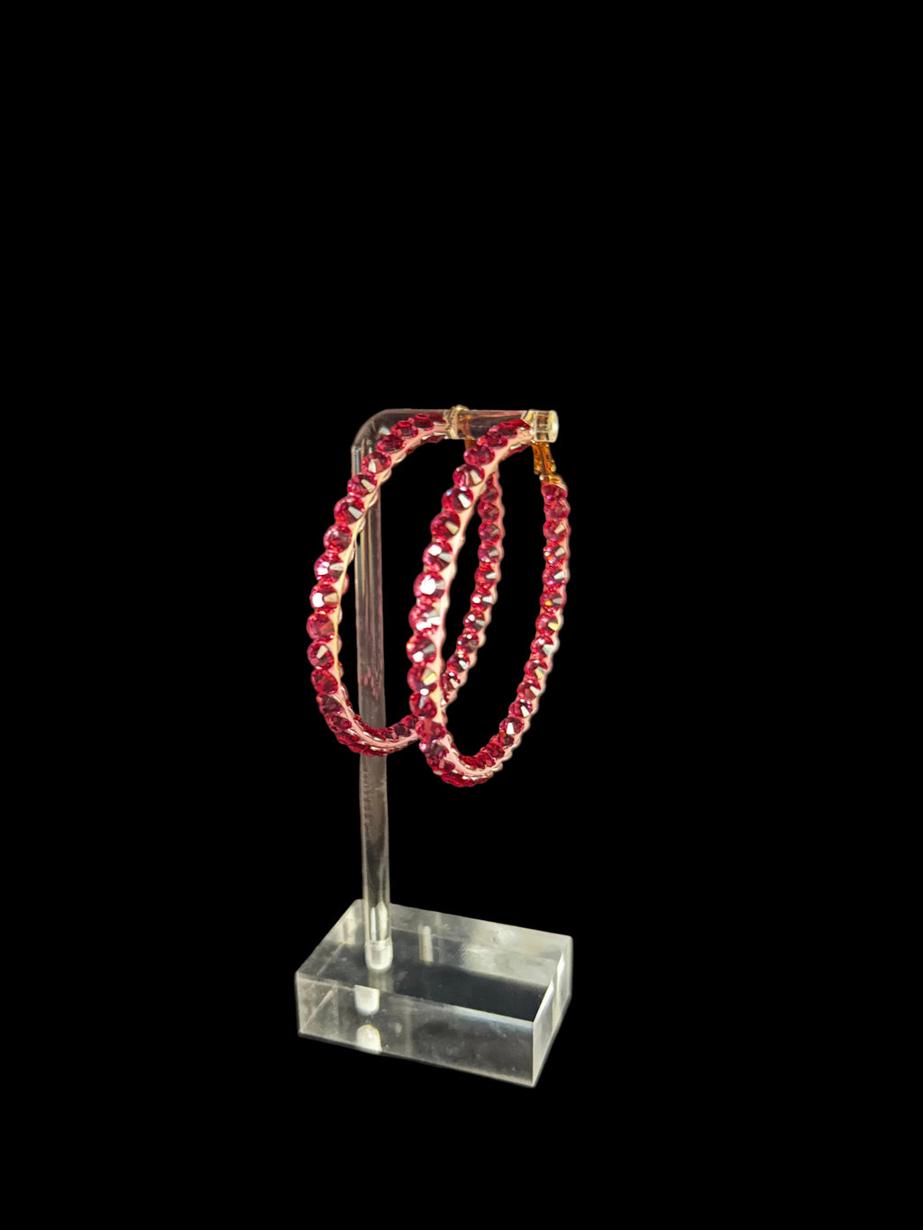 Skinny "Glitz" Hoop Earrings