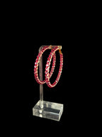 Skinny "Glitz" Hoop Earrings