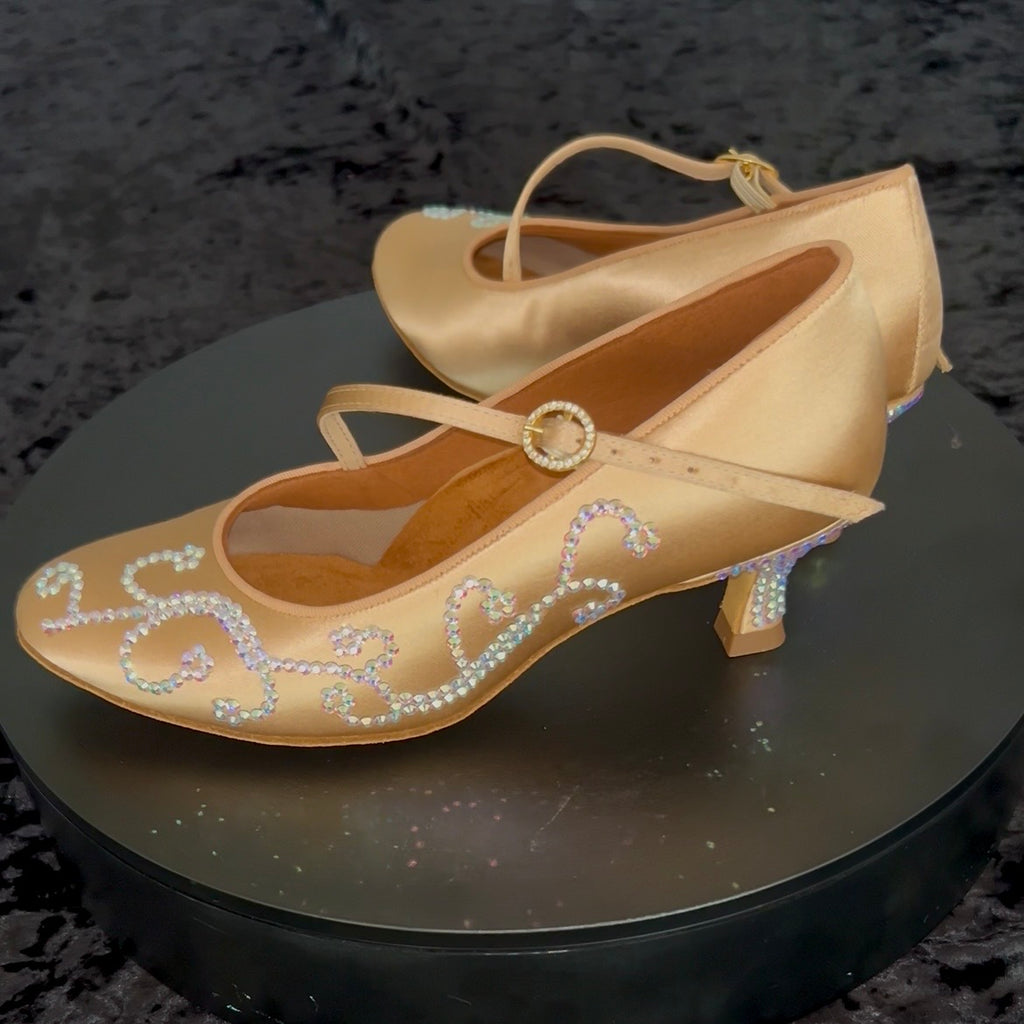 Swirl Embellished ICS Roundtoe Single Strap